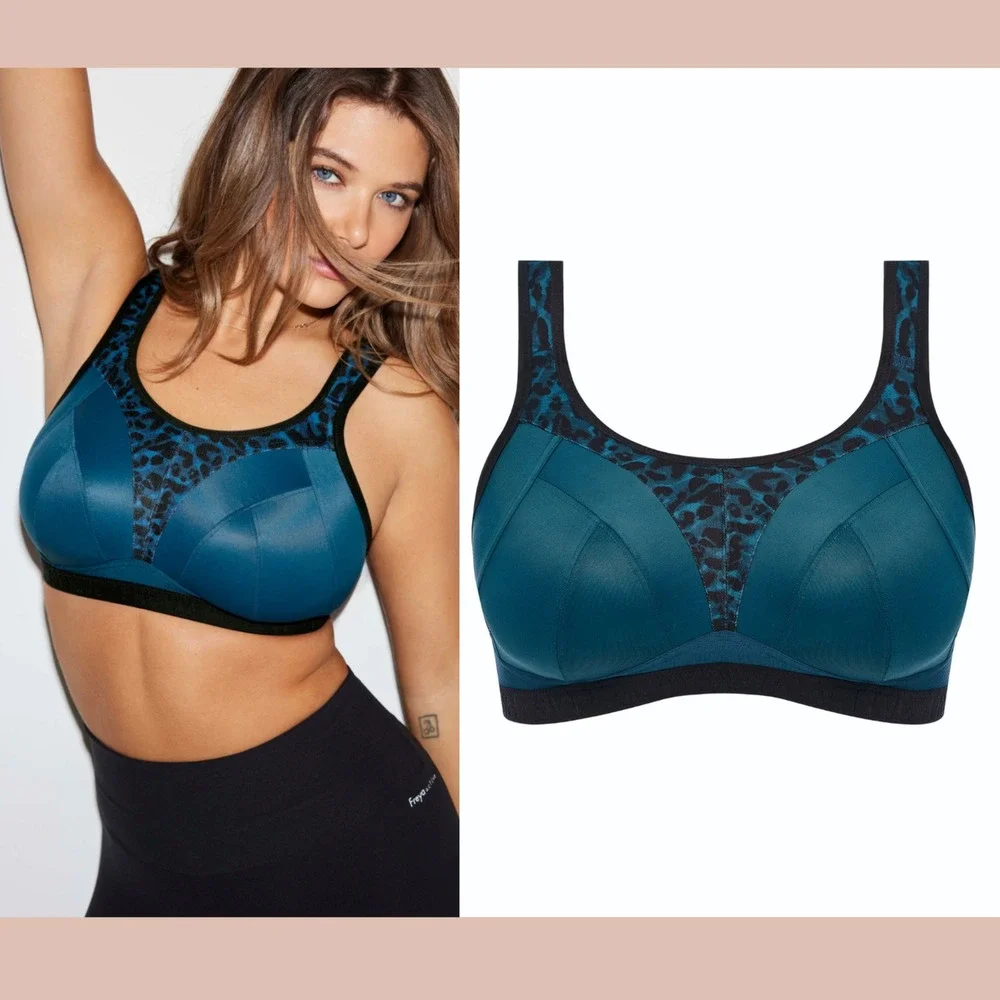 NWT $70 Freya Active [‎ 30DD ] Dynamic Wire-free Sports Bra in Teal #7002